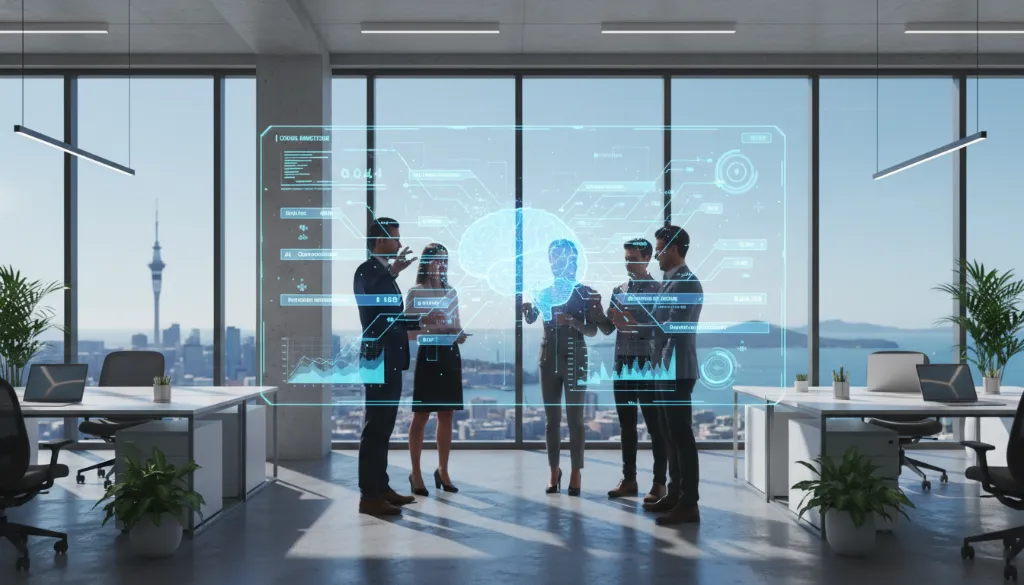 Future trends of AI in digital marketing NZ with holographic interface