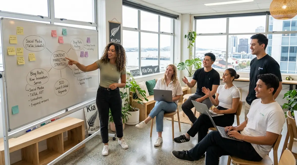 Content marketing examples NZ startups related visual