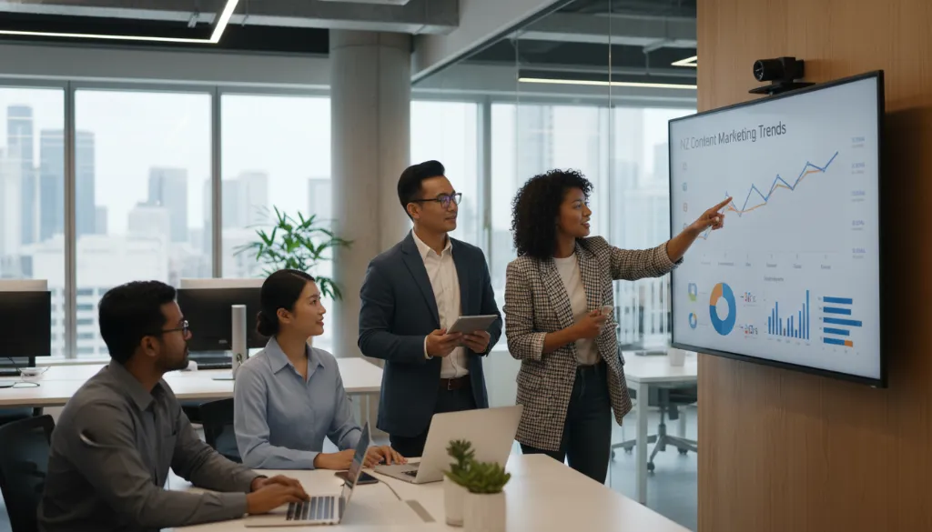 content marketing trends NZ 2024 digital strategy meeting