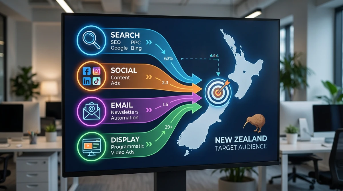 online advertising strategies New Zealand related visual