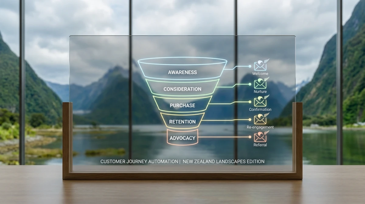 email marketing automation for New Zealand businesses related visual - how it works