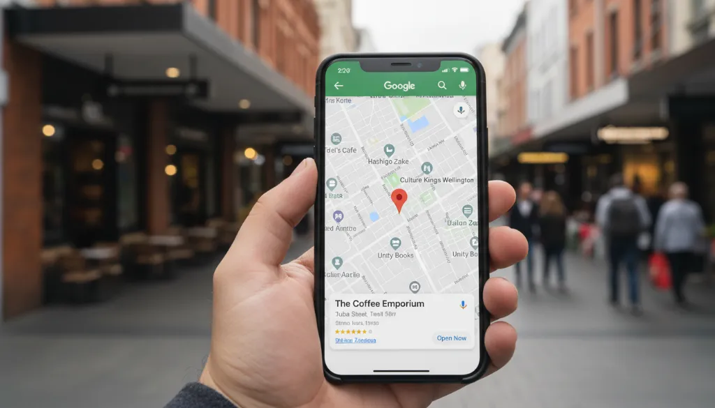 Wellington business showing up on local map search