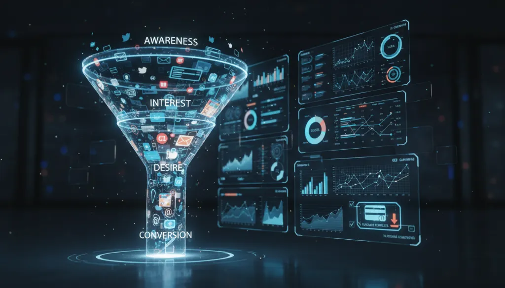 Performance marketing funnel for tech startups