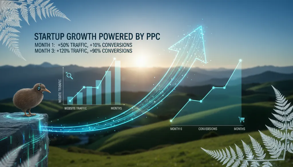 PPC management for New Zealand startups growth chart