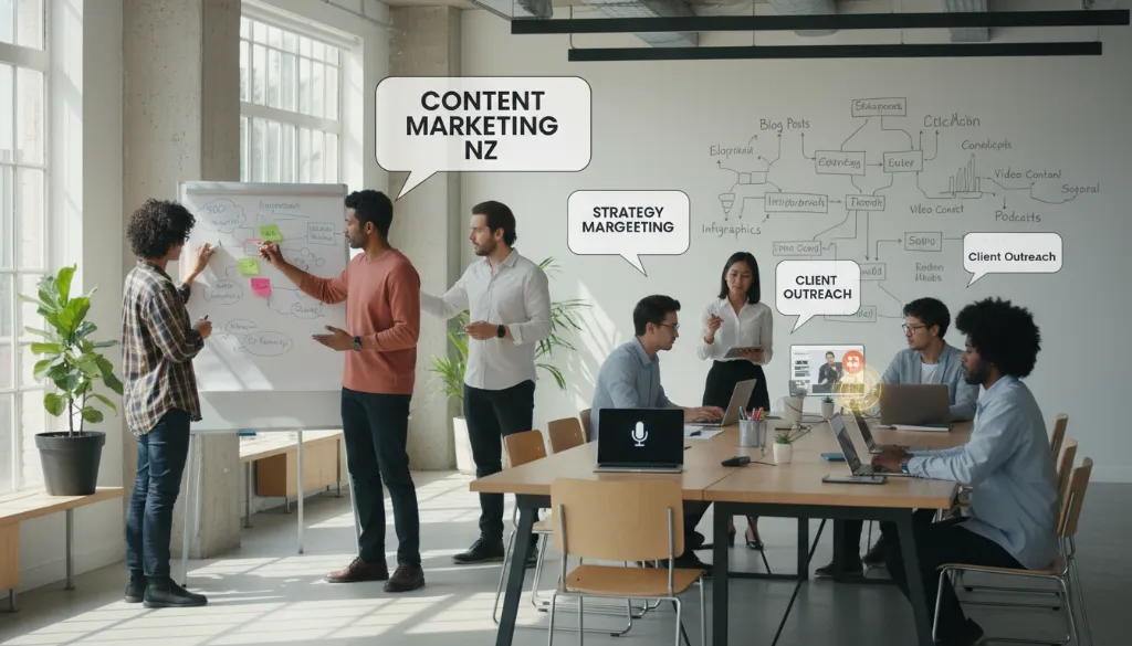 Content Marketing NZ team collaboration visual