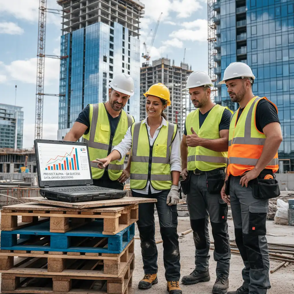 Tradie team reviewing SEO success metrics