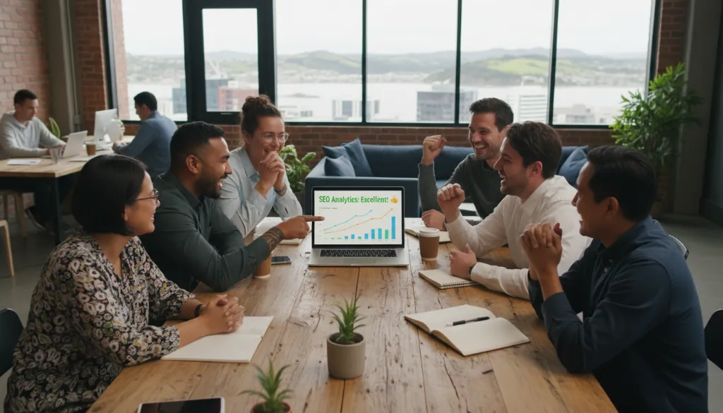 Wellington small business owners discussing SEO strategy