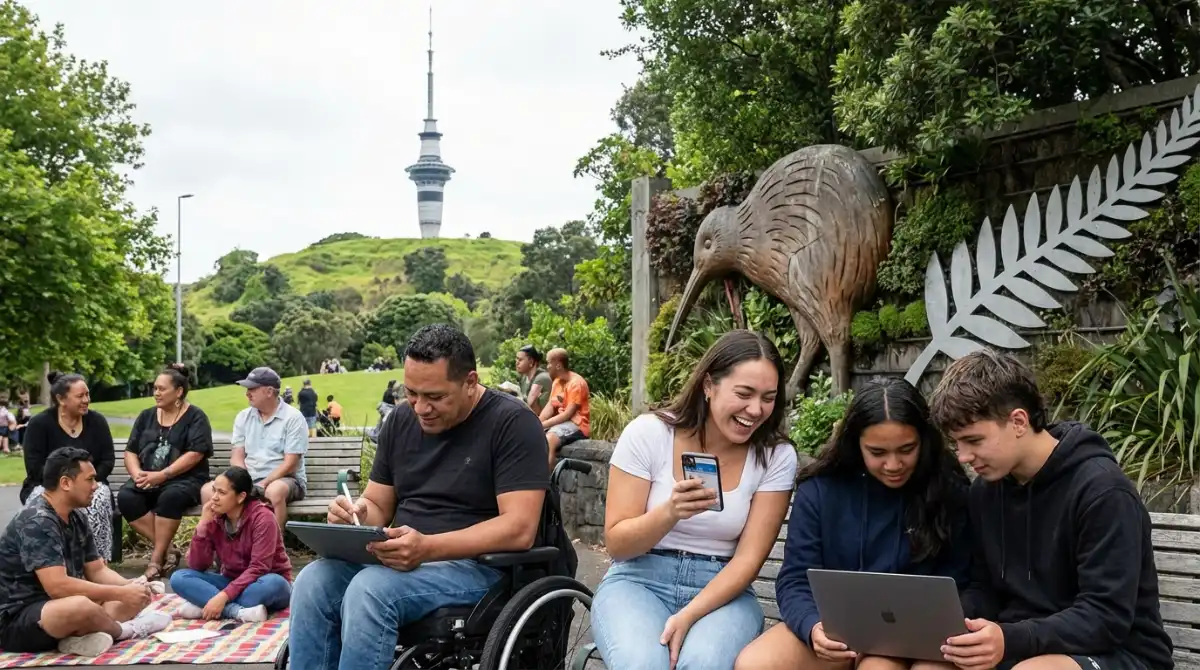 Kiwis engaging with Social Media Marketing NZ